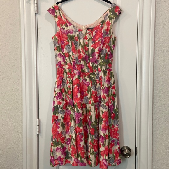 Donna Ricco - Floral print fit and flare dress - Picture 1 of 14